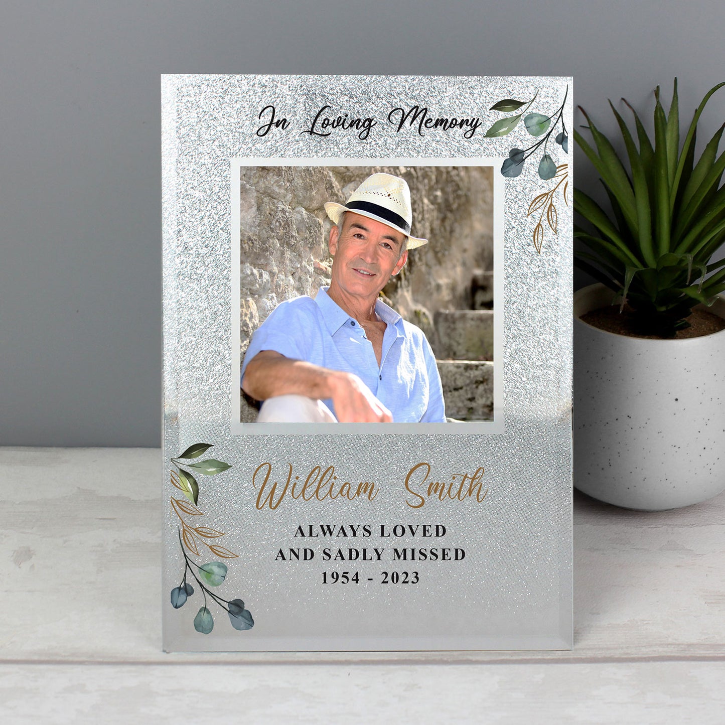 Personalised Memorial Glitter Frame
