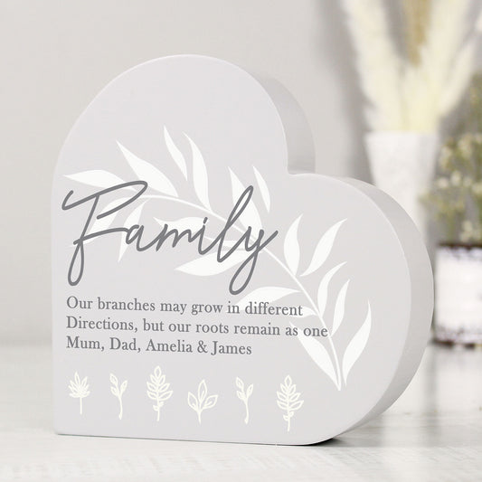 Personalised Botanical Heart Ornament