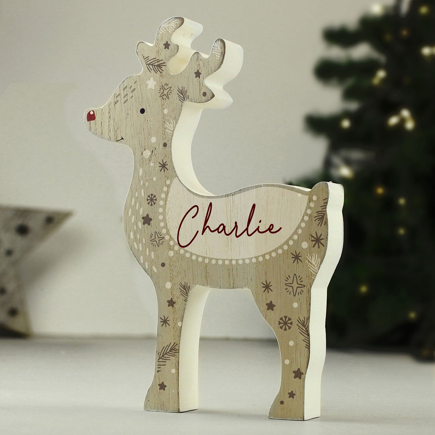 Personalised Red Nosed Reindeer Ornament