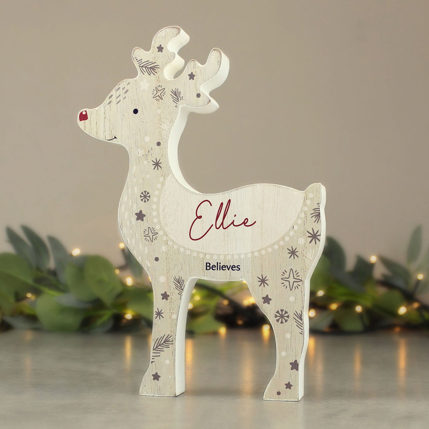 Personalised Red Nosed Reindeer Ornament