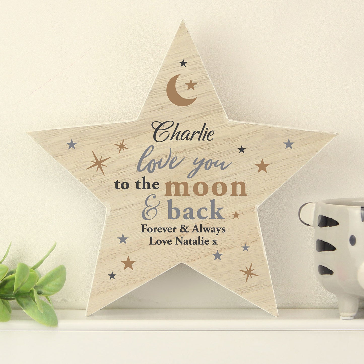 Personalised Wooden Star Decoration