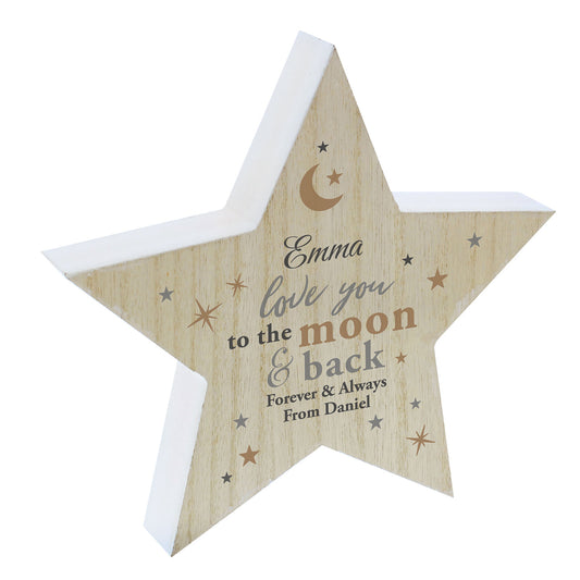 Personalised Wooden Star Decoration