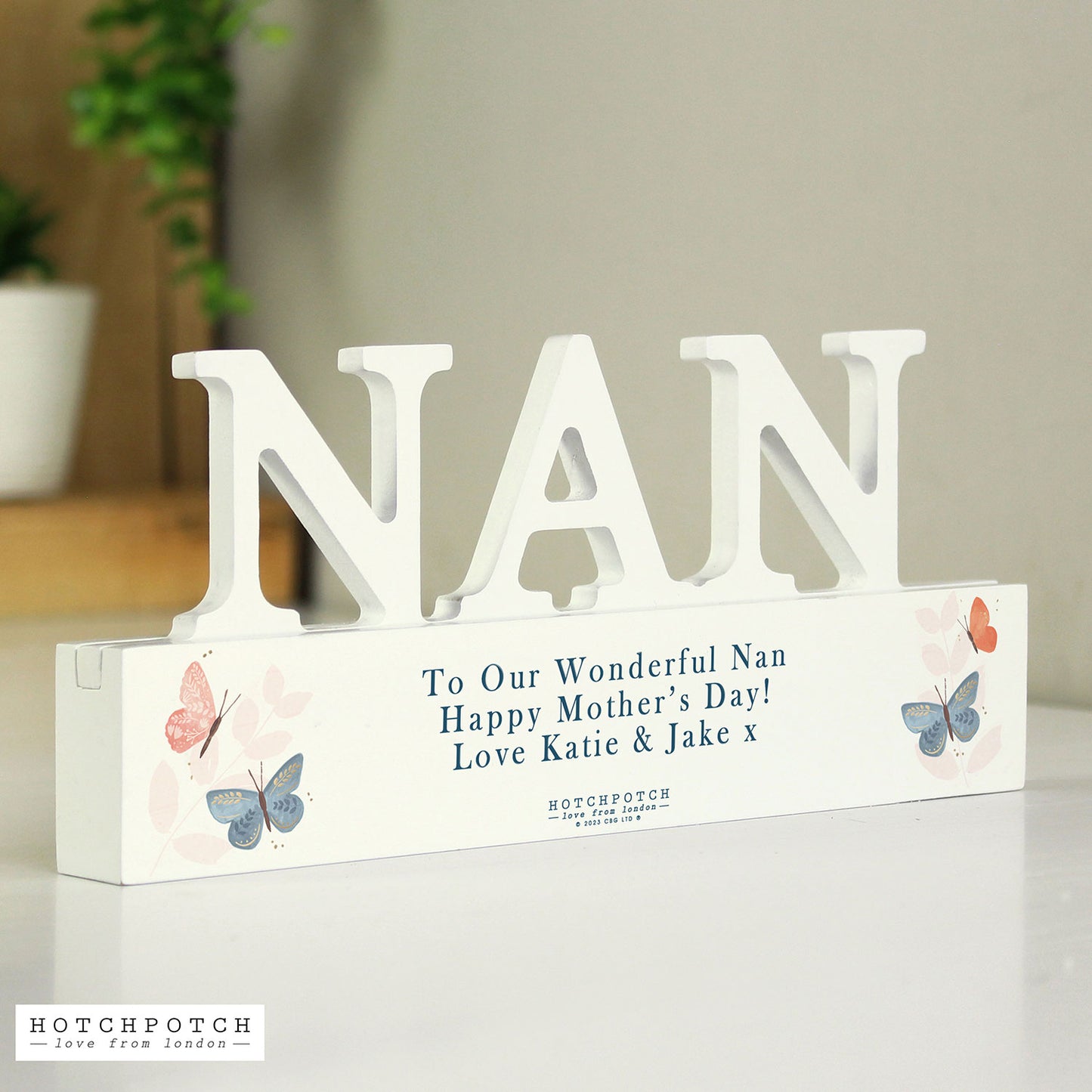 Personalised Wooden Nan Decoration