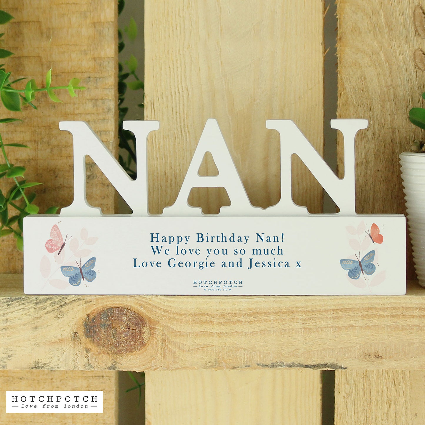 Personalised Wooden Nan Decoration