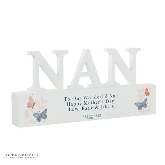 Personalised Wooden Nan Decoration