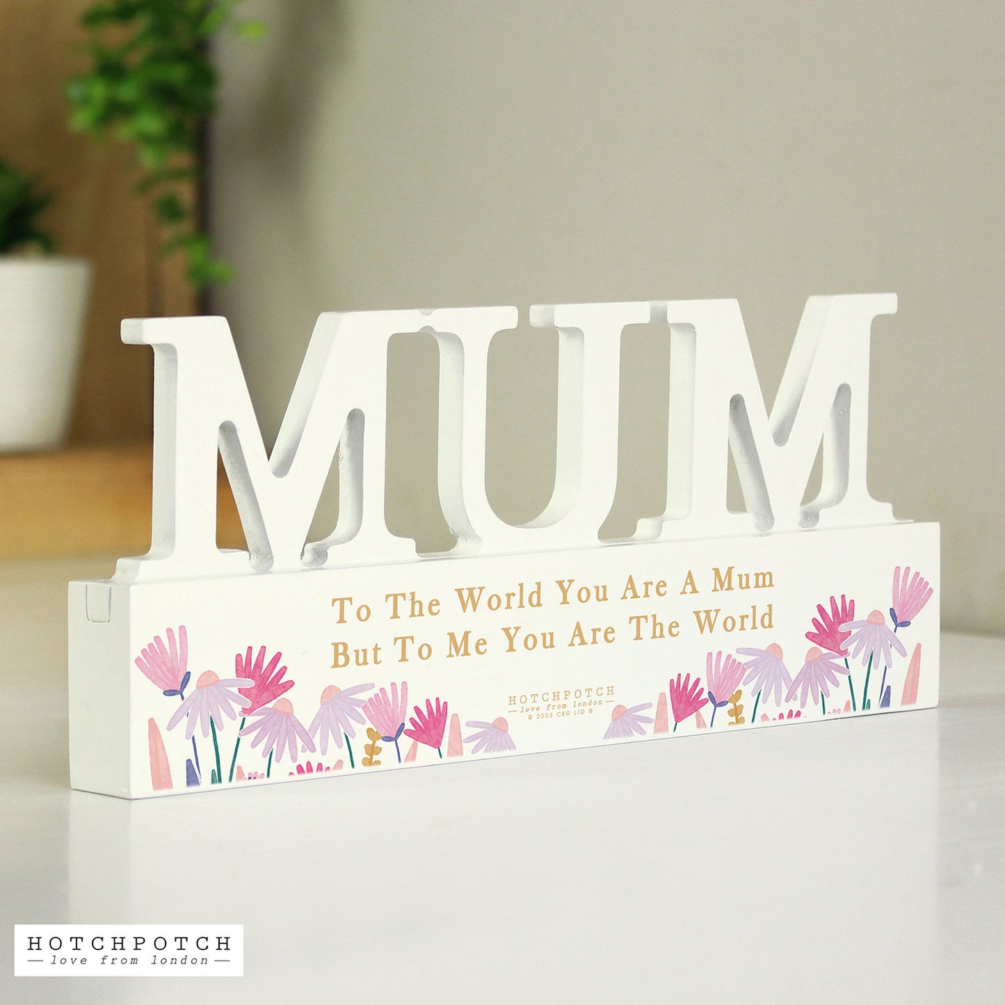 Personalised Wooden Mum Decoration