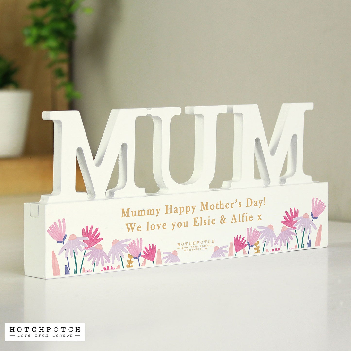 Personalised Wooden Mum Decoration