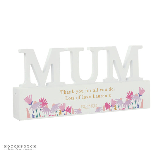 Personalised Wooden Mum Decoration