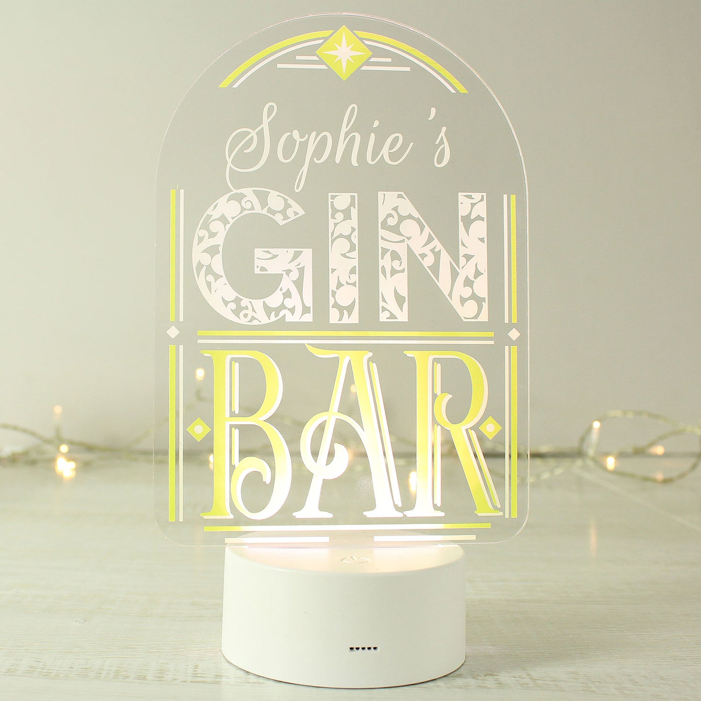 Personalised Gin Bar LED Light