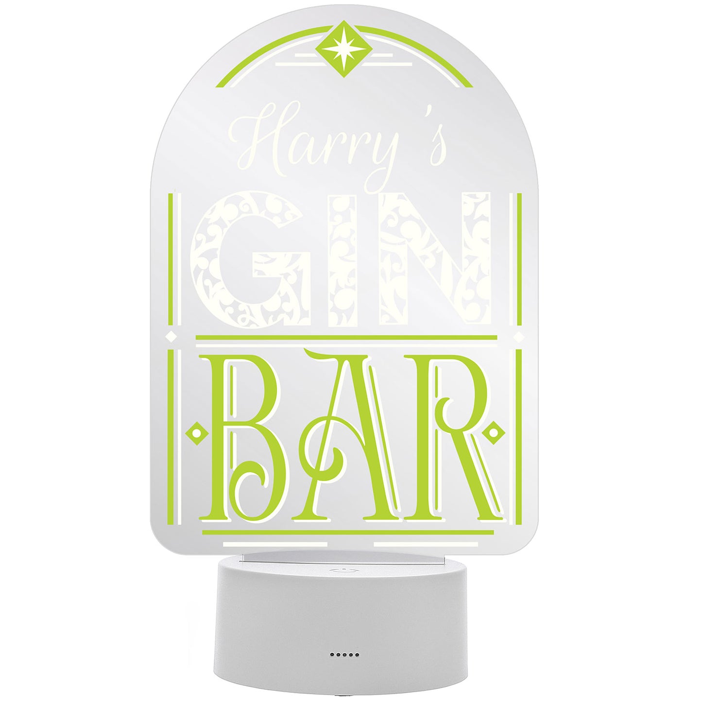 Personalised Gin Bar LED Light