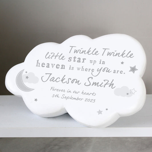 Personalised Resin Memorial Cloud