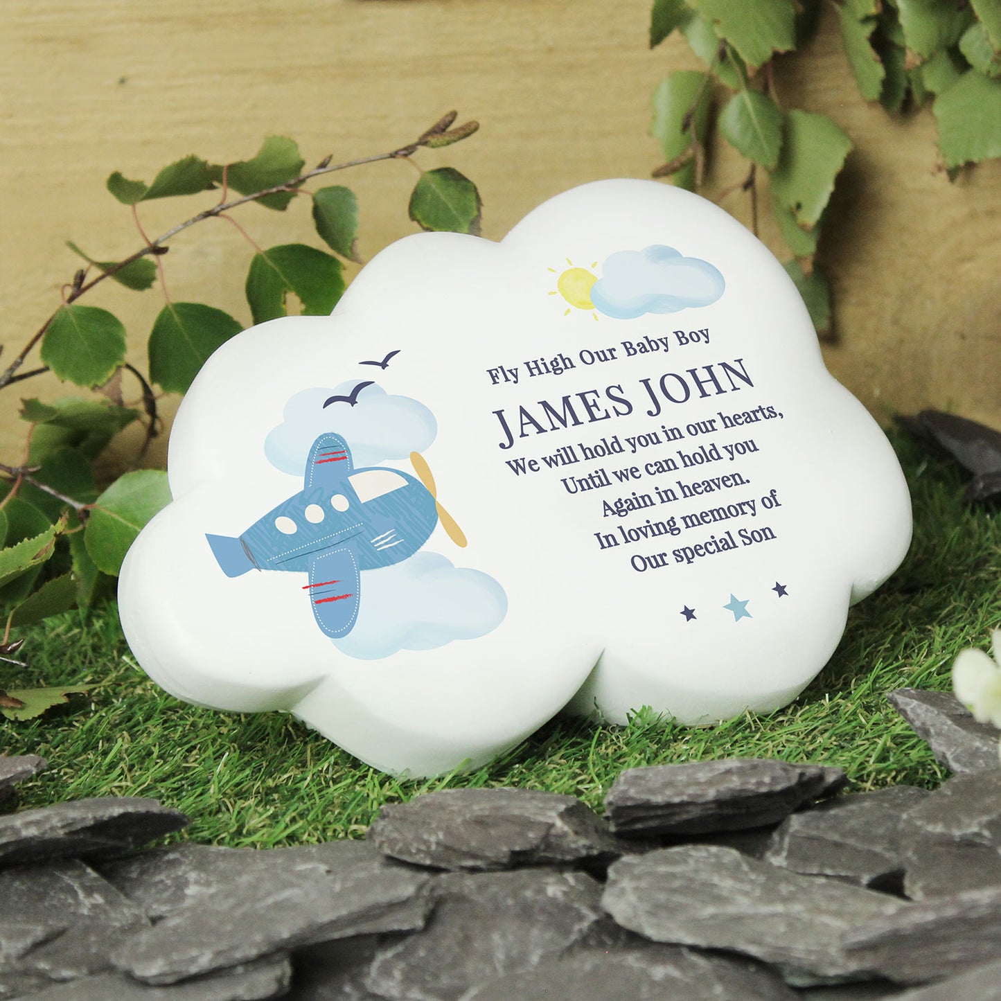 Personalised Plane Memorial Cloud