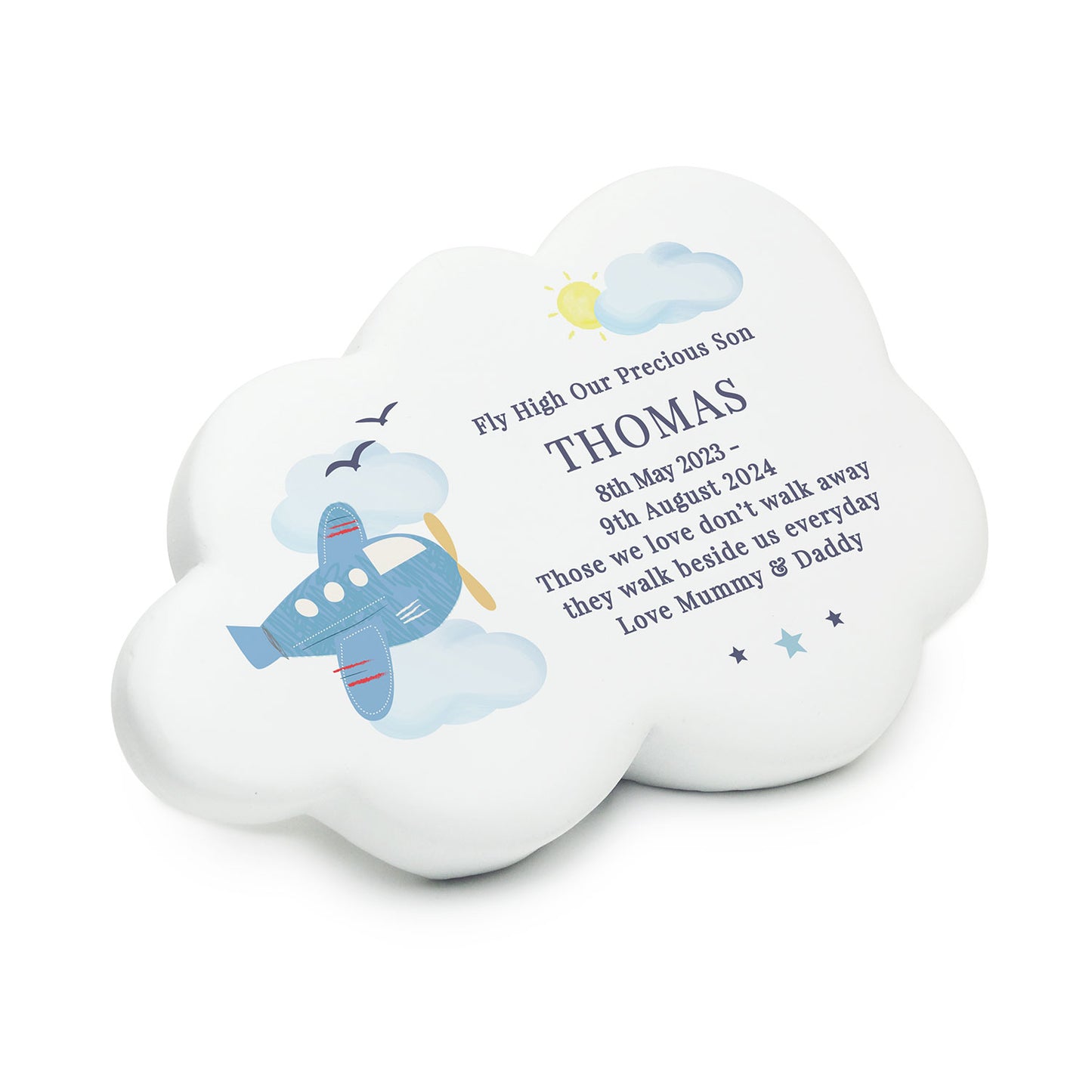 Personalised Plane Memorial Cloud