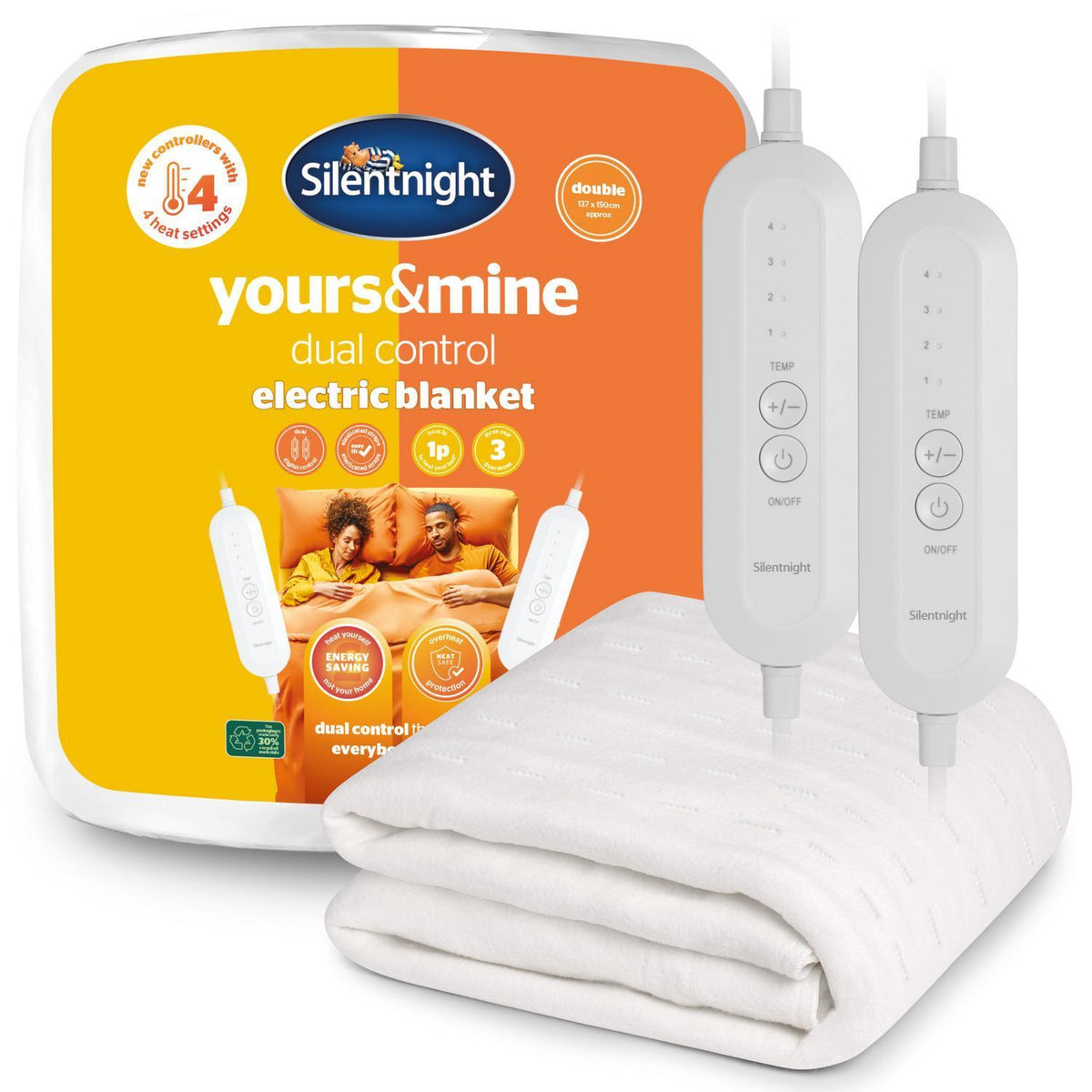 Silentnight Yours and Mine Dual Control Electric Blanket