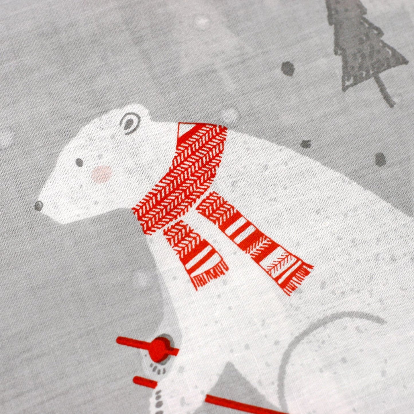 Polar Bear Grey Reversible Duvet Set