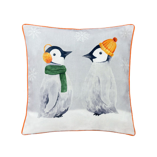 Penguin Pals Printed Canvas Cushion (43cm x 43cm)