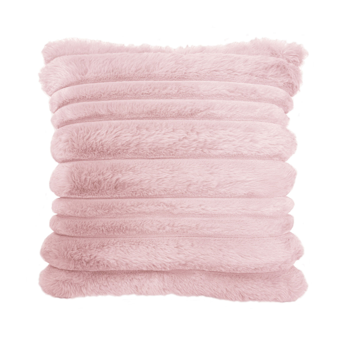 Alaska Blush Faux Fur Cushion (43cm x 43cm)