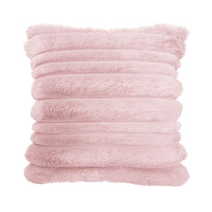 Alaska Blush Faux Fur Cushion (43cm x 43cm)