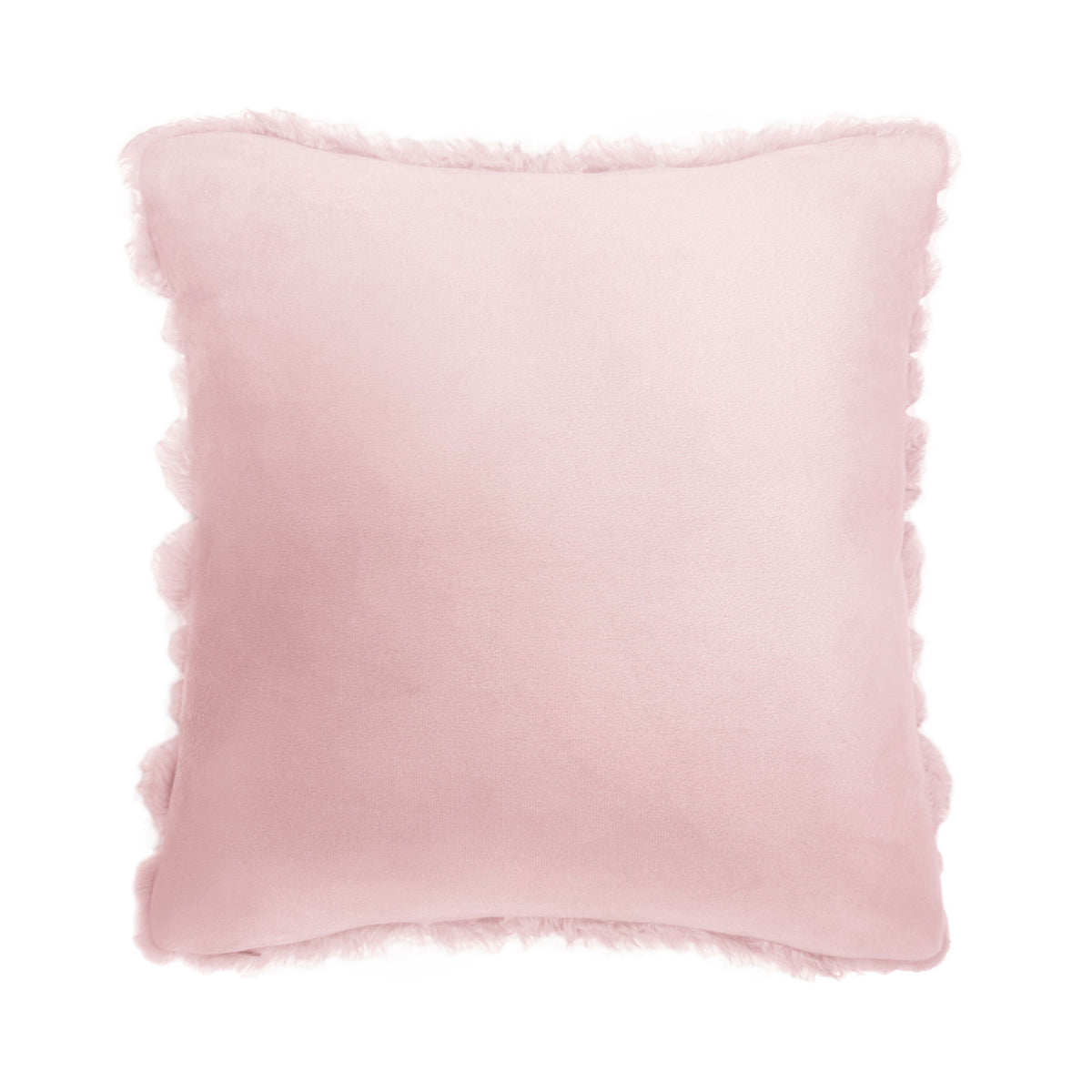 Alaska Blush Faux Fur Cushion (43cm x 43cm)