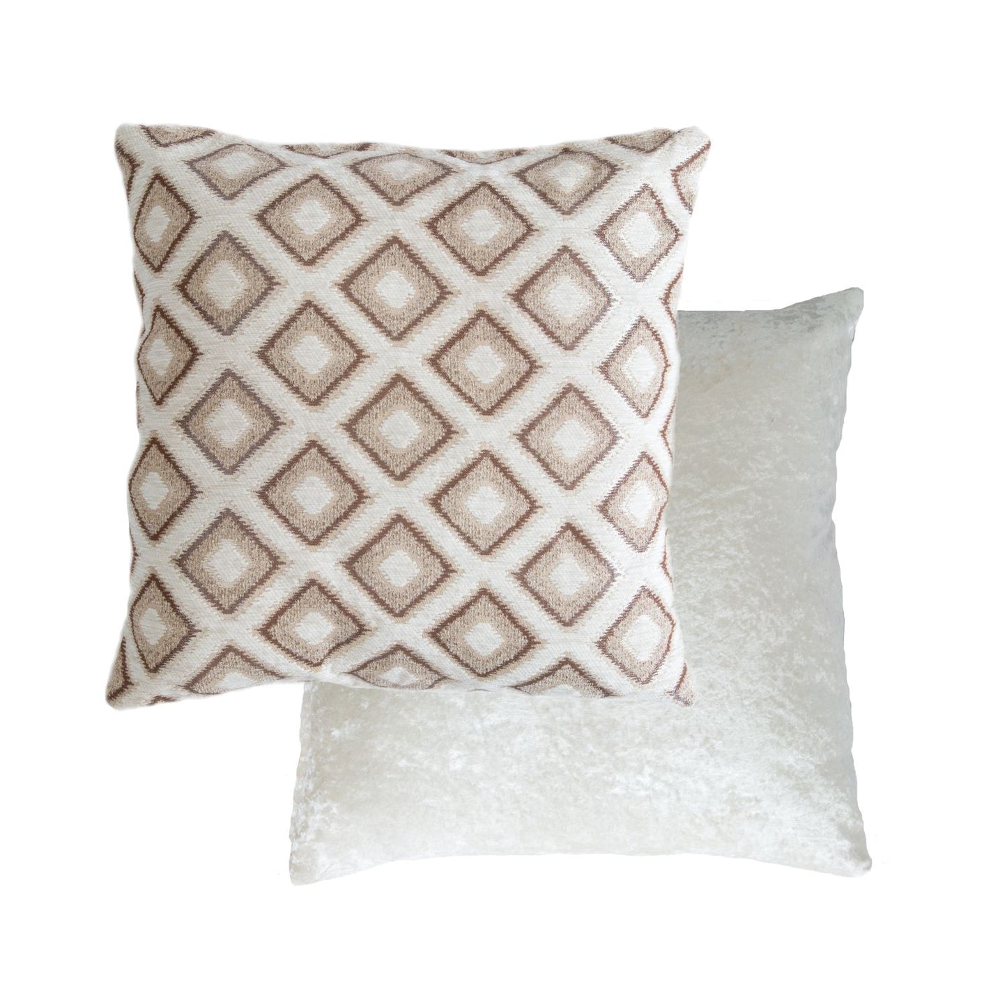 Pisa Cream Geometric Jacquard Cushion Cover Pair