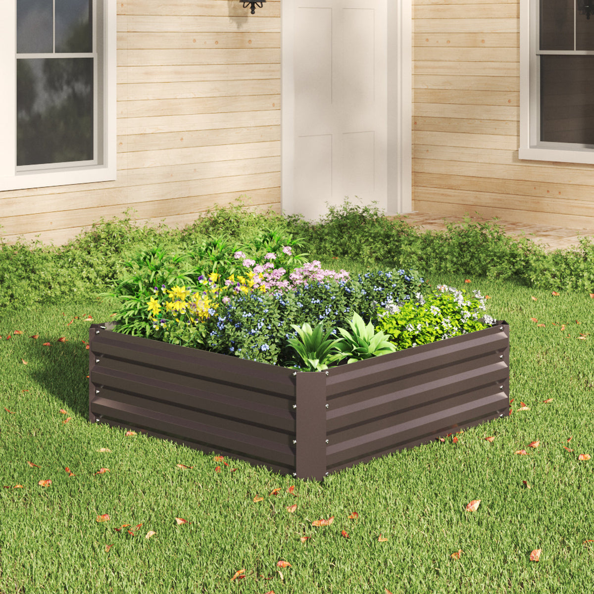 Square Raised Garden Bed Planter Box