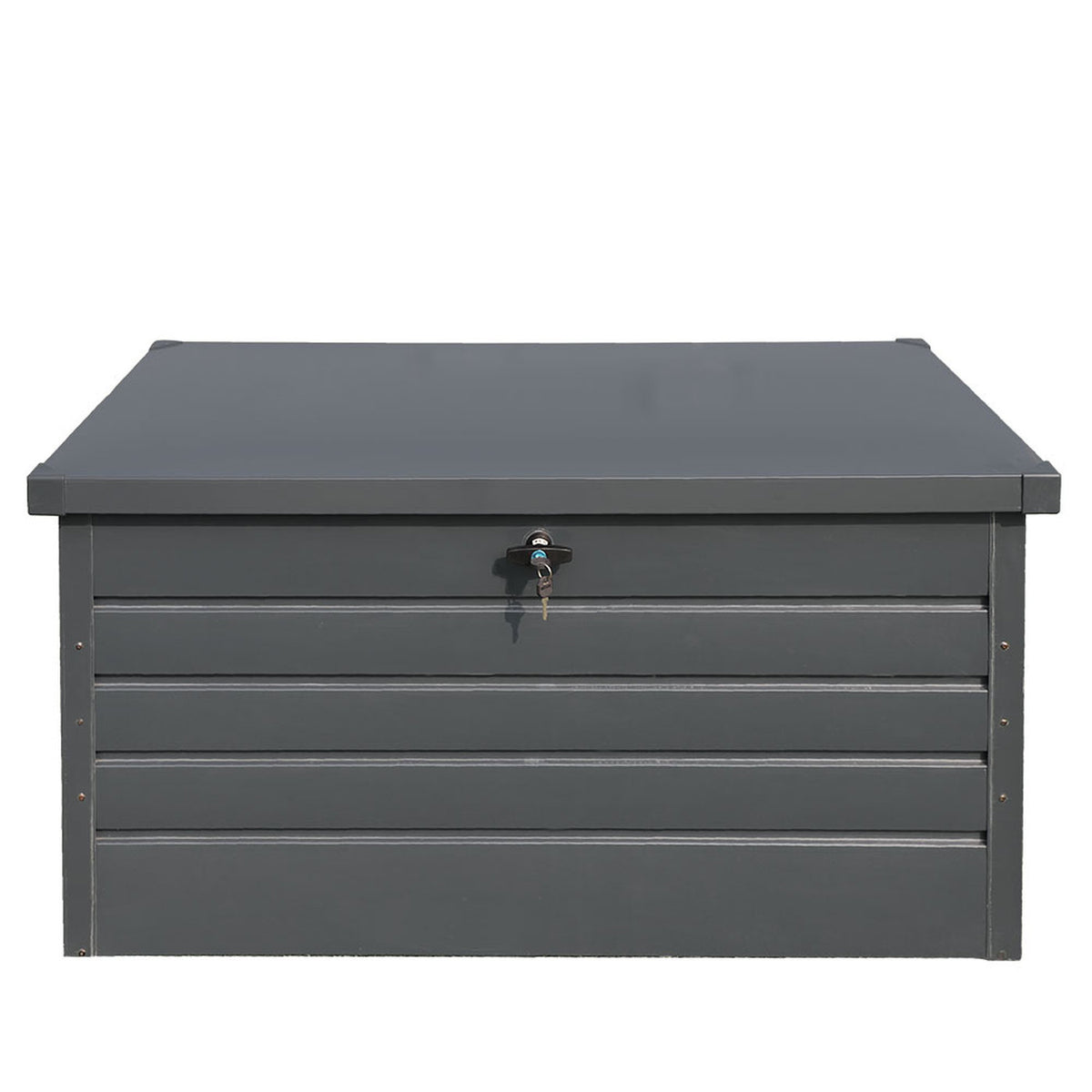 Charcoal Black Steel Garden Storage Box 350L
