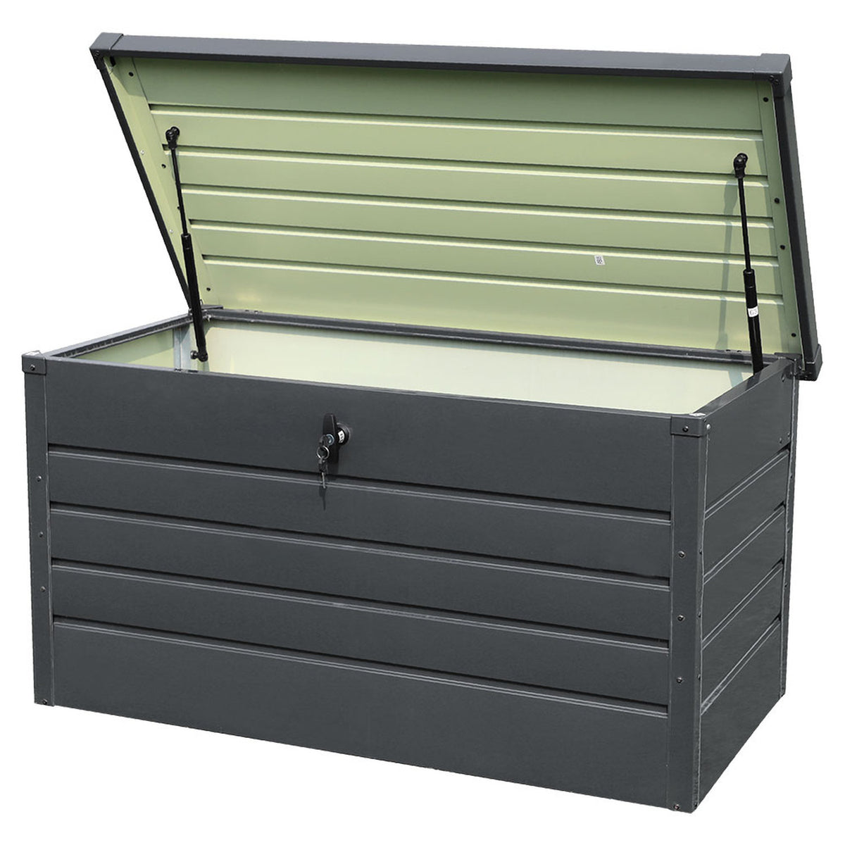 Charcoal Black Steel Garden Storage Box 350L