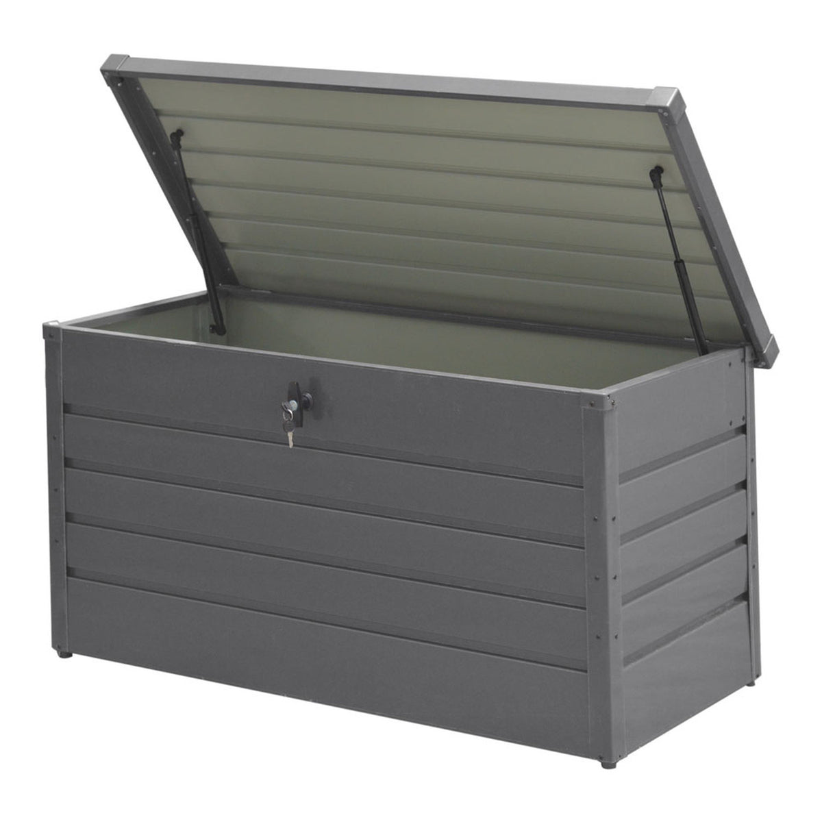 Grey Steel Lockable Garden Storage Box 350L