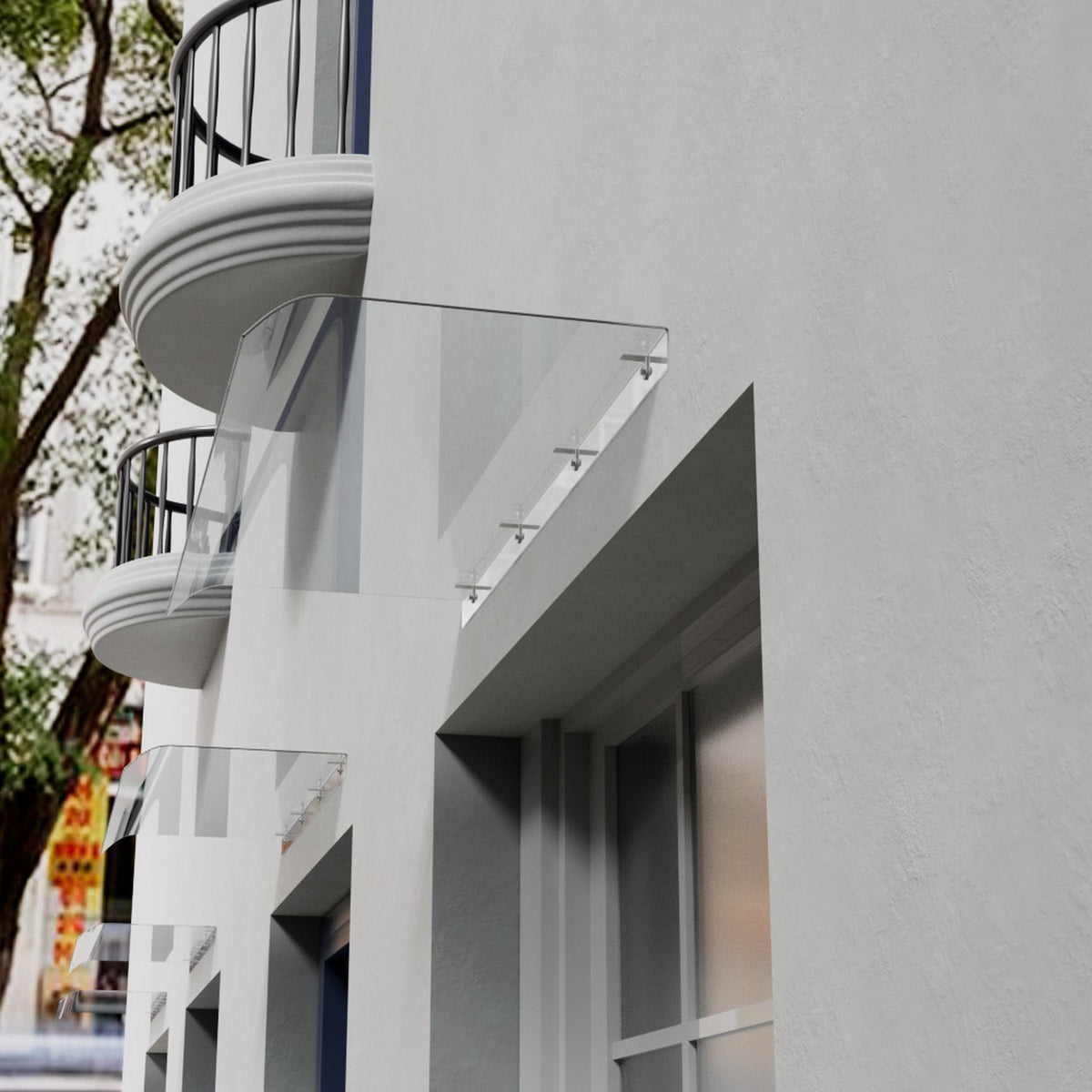 Arched Transparent Awning Canopy