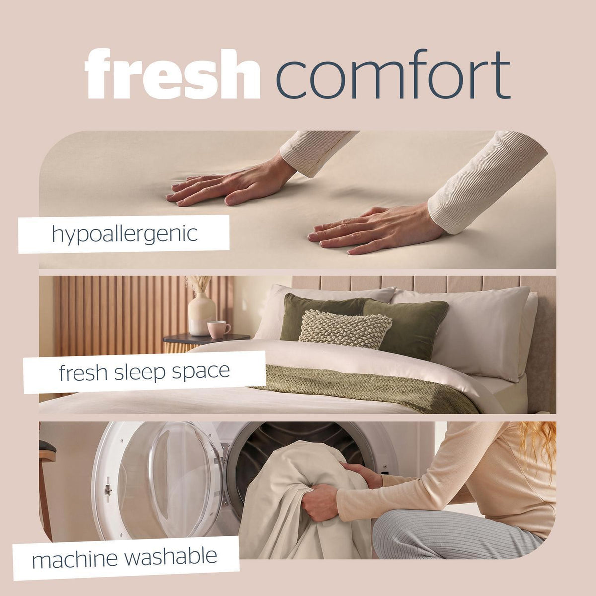 Silentnight Natural Super Soft Perfect Fit Fitted Sheet