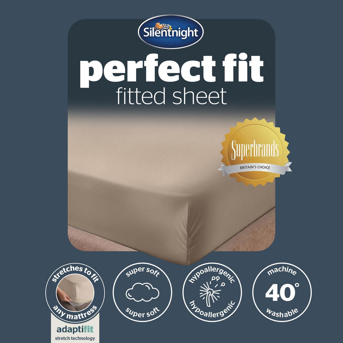 Silentnight Natural Super Soft Perfect Fit Fitted Sheet