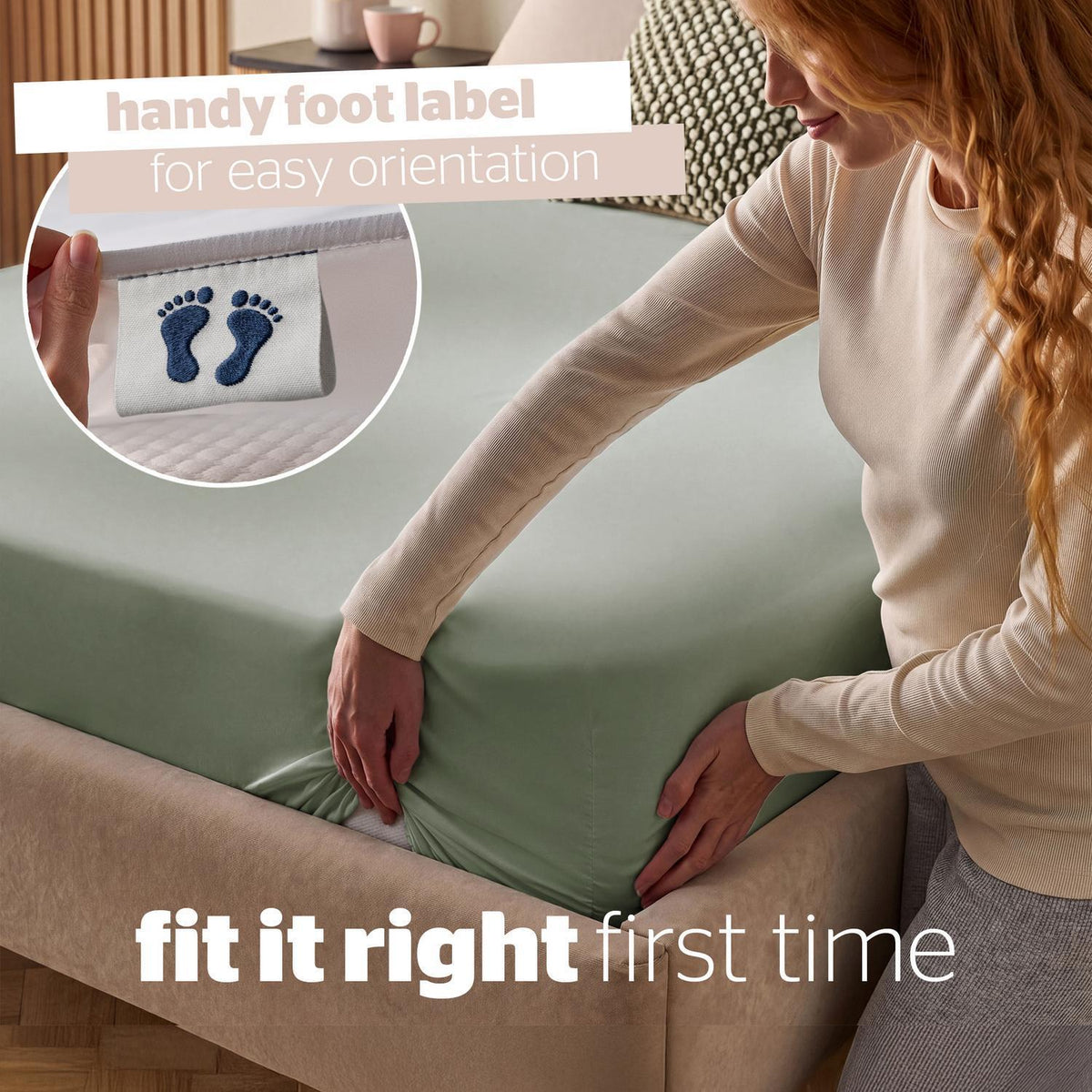 Silentnight Sage Super Soft Perfect Fit Fitted Sheet