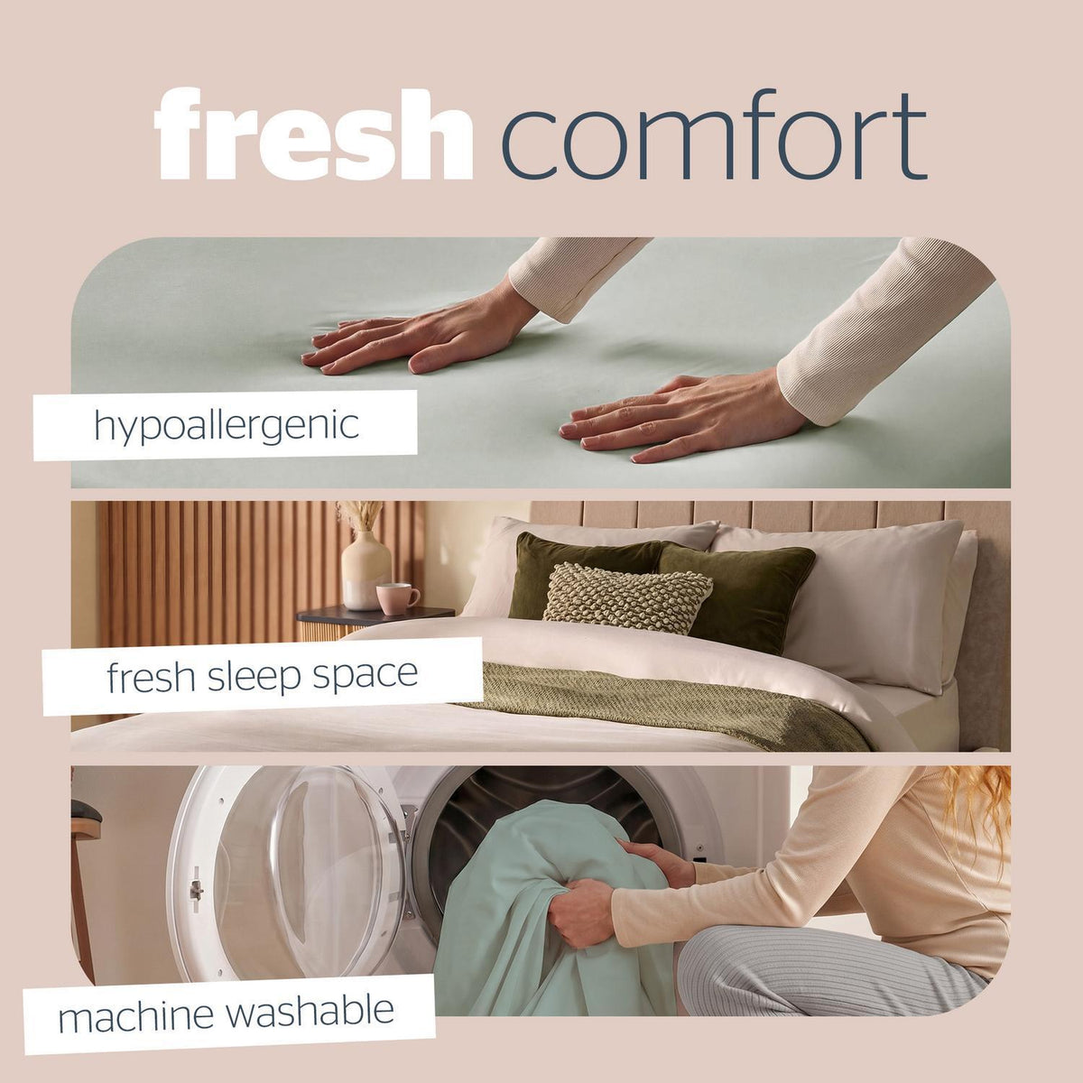 Silentnight Sage Super Soft Perfect Fit Fitted Sheet