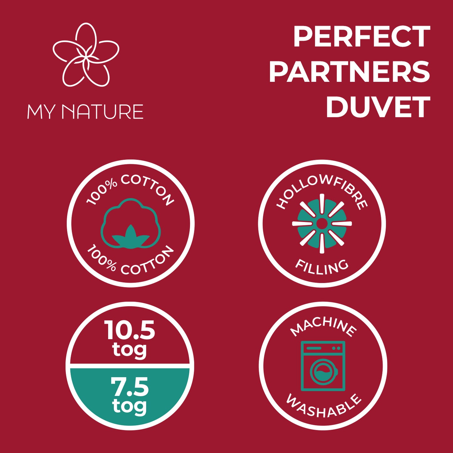 My Nature Perfect Partners Dual Tog Duvet - 10.5/7.5 Tog