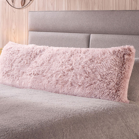 Long Hair Pink Bolster Pillow