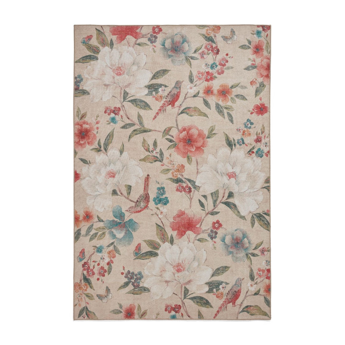 Catherine Lansfield Pipa Floral Natural Rug