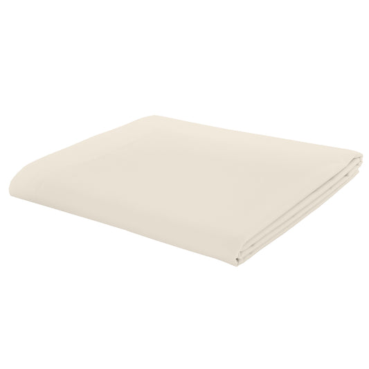Catherine Lansfield Cream Easy Iron Percale Combed Flat Sheet