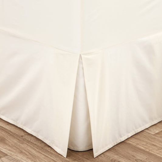 Catherine Lansfield Cream Easy Iron Box Pleated Base Fitted Valance Sheet