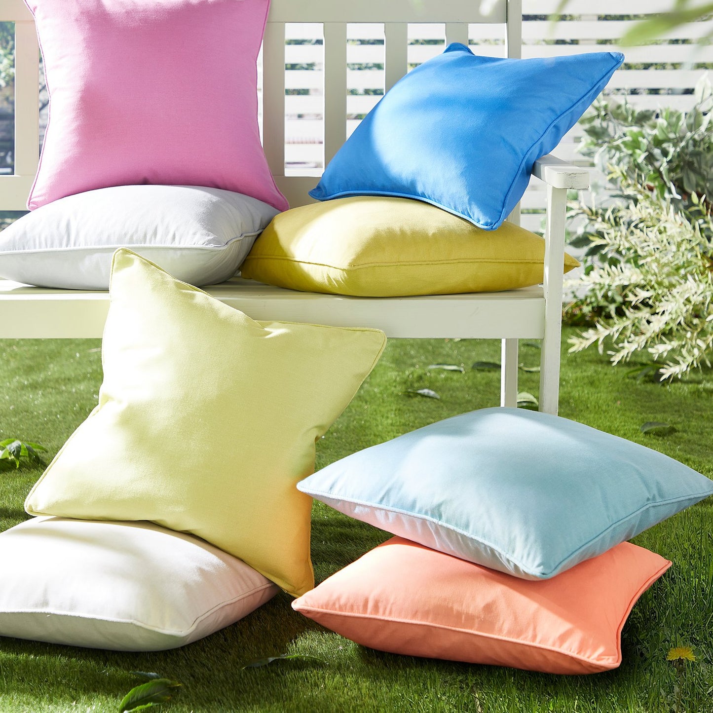 Duck Egg Plain Dye Outdoor Cushion (43cm x 43cm)