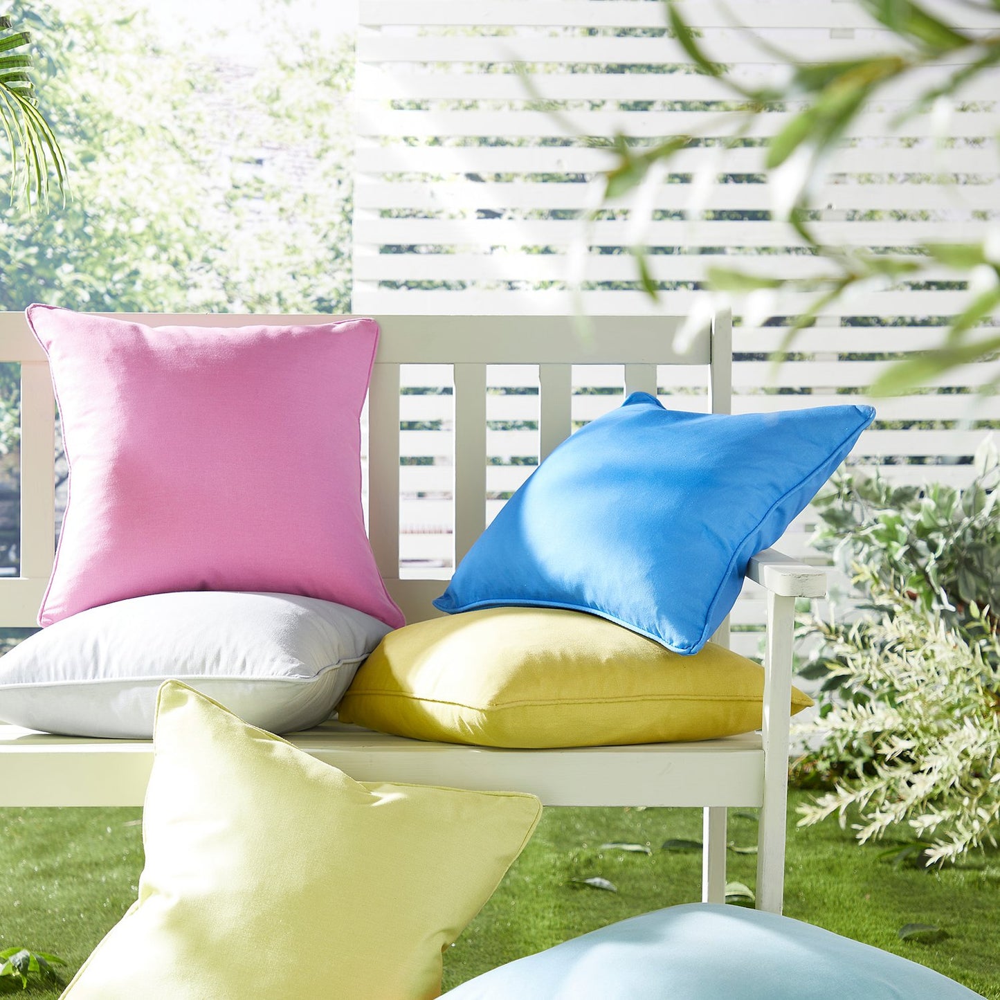 Blue Plain Dye Outdoor Cushion (43cm x 43cm)