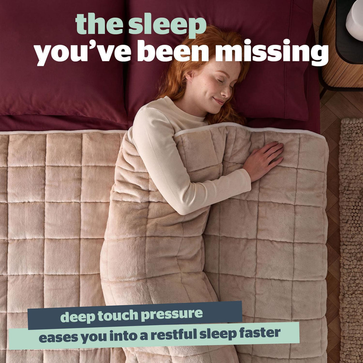 Silentnight Natural Plush Polyester Adult Weighted Blanket 6.8kg