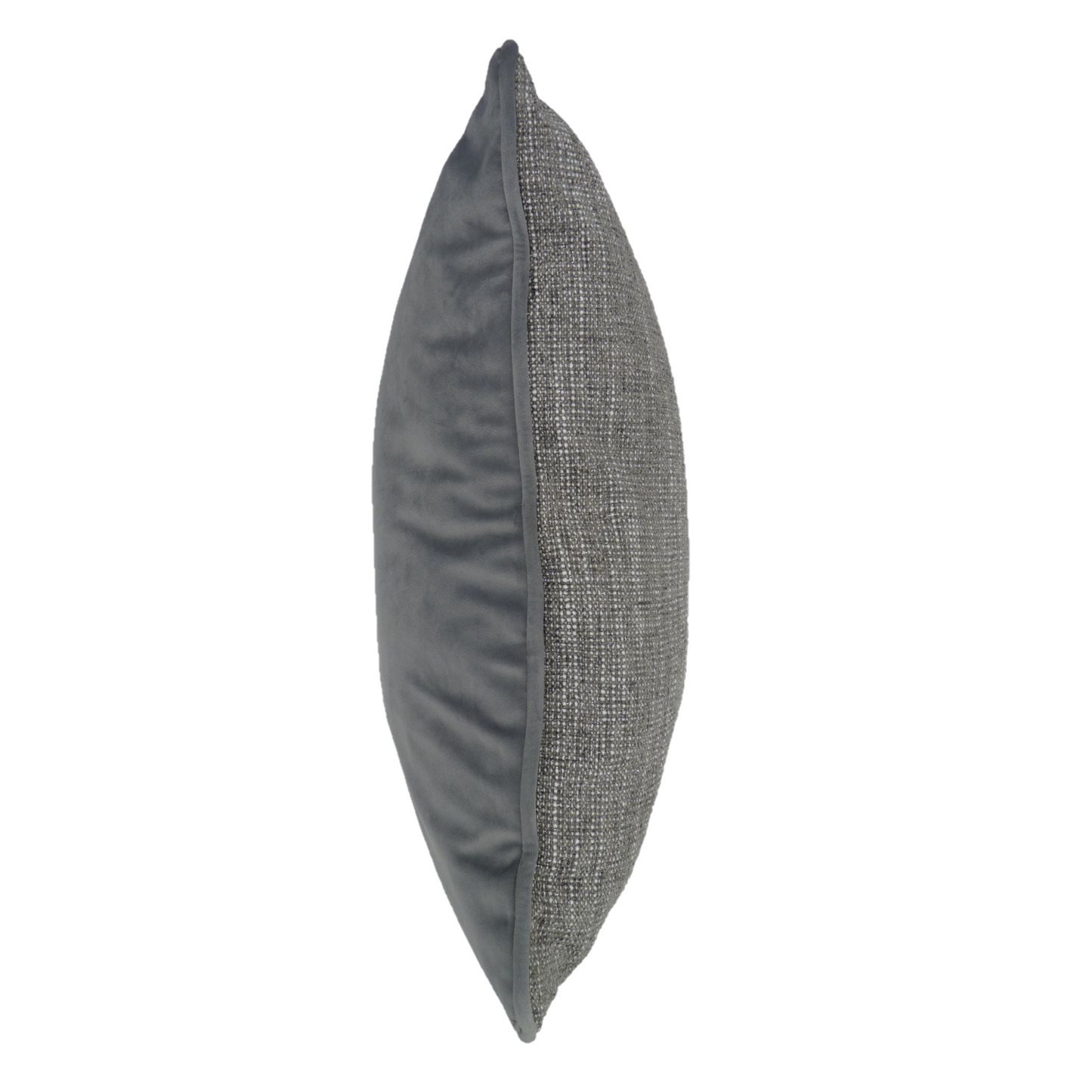 Polaris Ash Grey Textured Weave Velvet Cushion (45cm x 45cm)