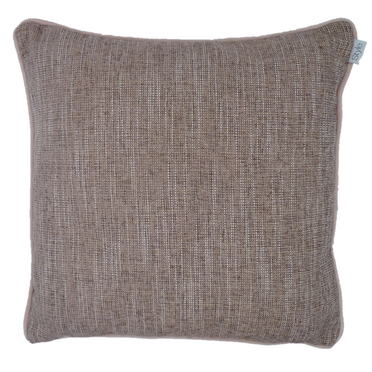 Polaris Blush Pink Textured Weave Velvet Cushion Cover (45cm x 45cm)