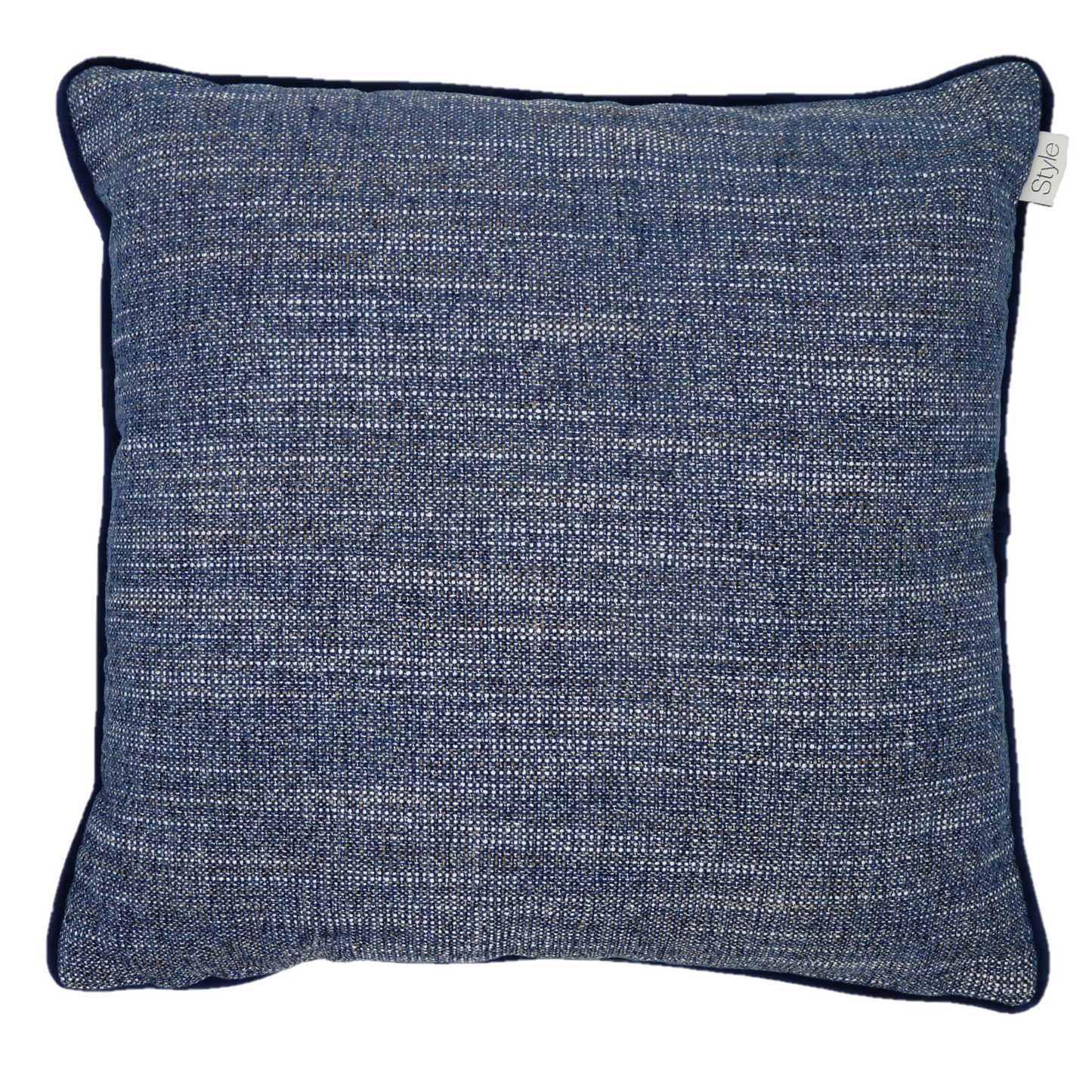 Polaris Navy Blue Textured Weave Velvet Cushion Cover (45cm x 45cm)
