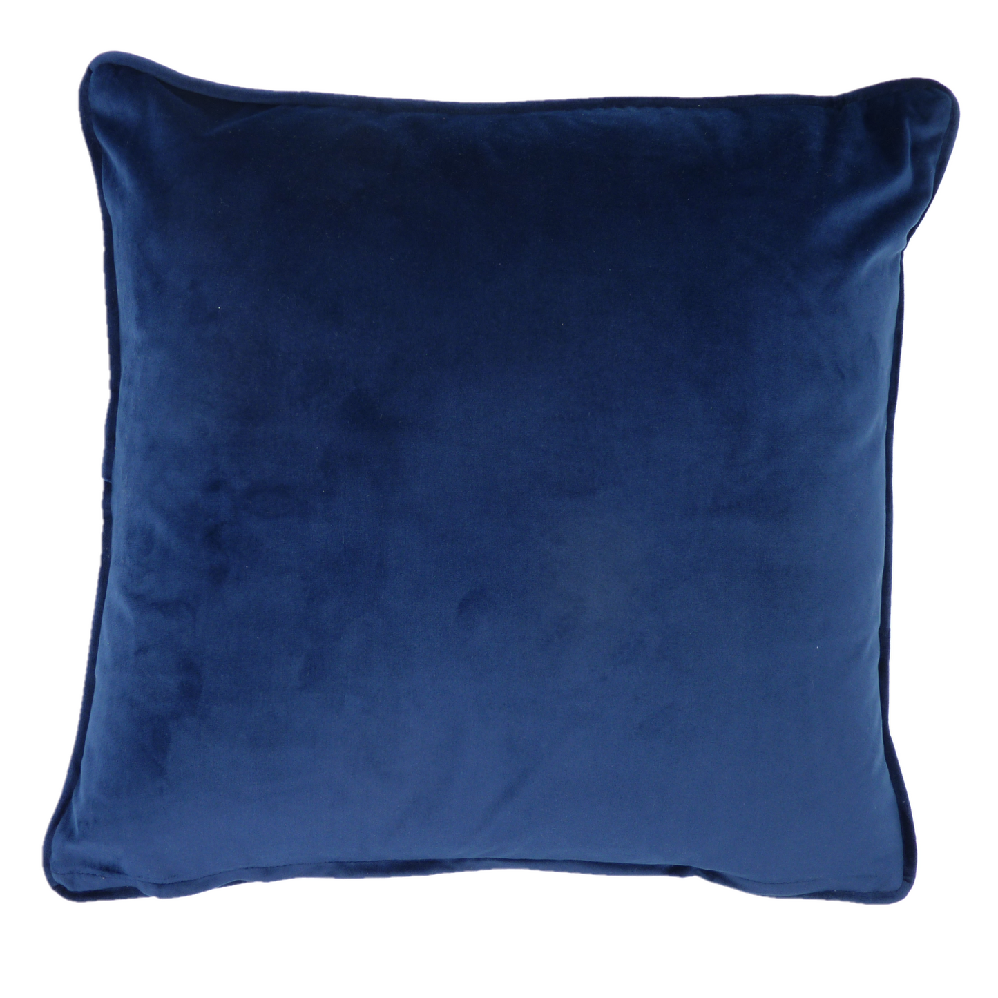 Polaris Navy Blue Textured Weave Velvet Cushion (45cm x 45cm)