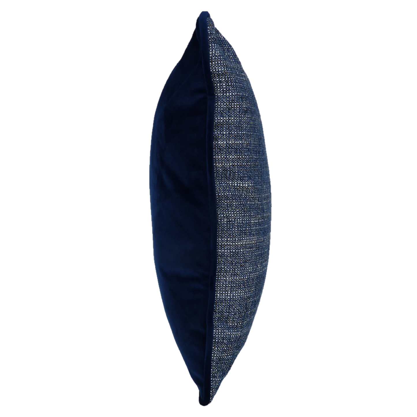 Polaris Navy Blue Textured Weave Velvet Cushion (45cm x 45cm)