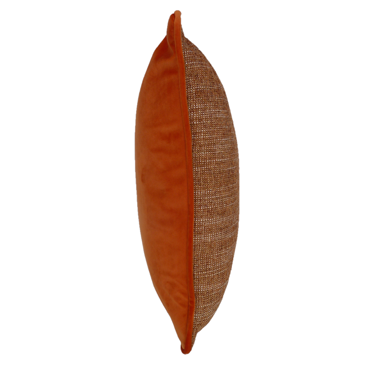 Polaris Orange Textured Weave Velvet Cushion Cover (45cm x 45cm)