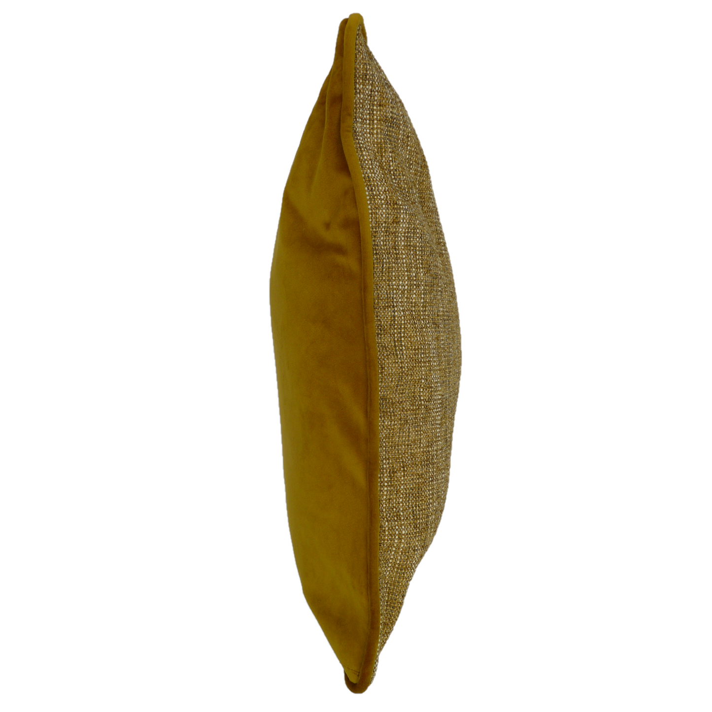 Polaris Ochre Spice Textured Weave Velvet Cushion (45cm x 45cm)