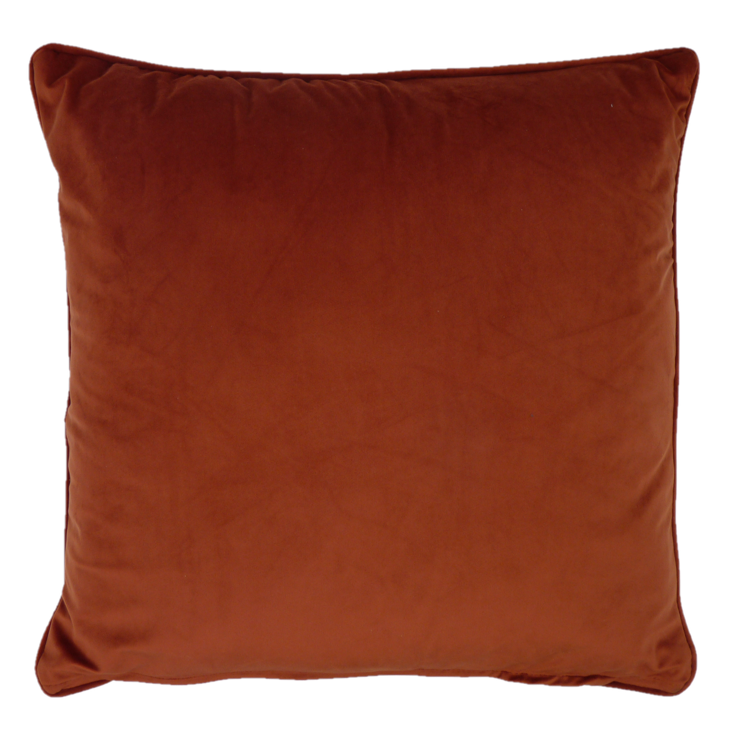 Recco Orange Spice Velvet Geometric Cushion Cover (55cm x 55cm)