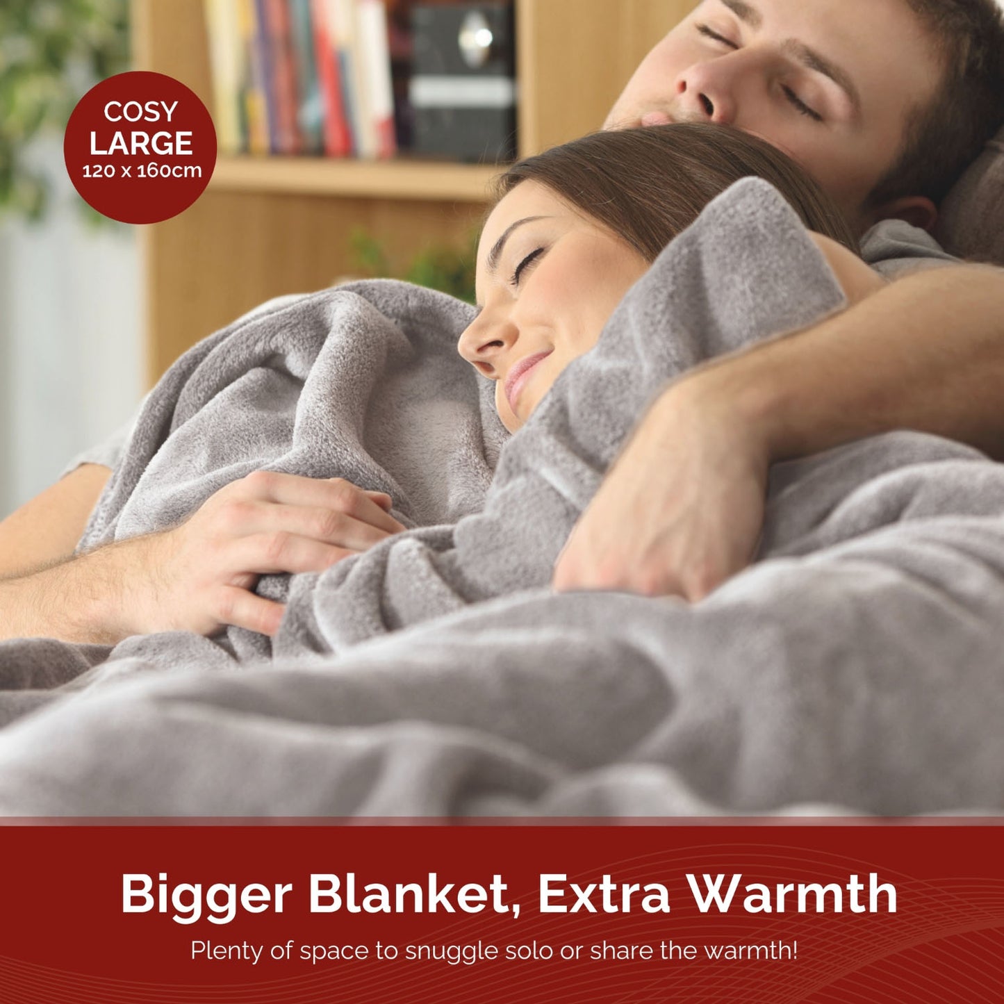 Rediffusion Cosy Snug Grey Luxury Heated Throw